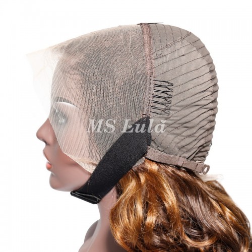 #4/30 Double Drawn Bouncy Curl 13x4 Transparent Lace Full Frontal 300% Density Wig | Human Hair Wig | Lace Front